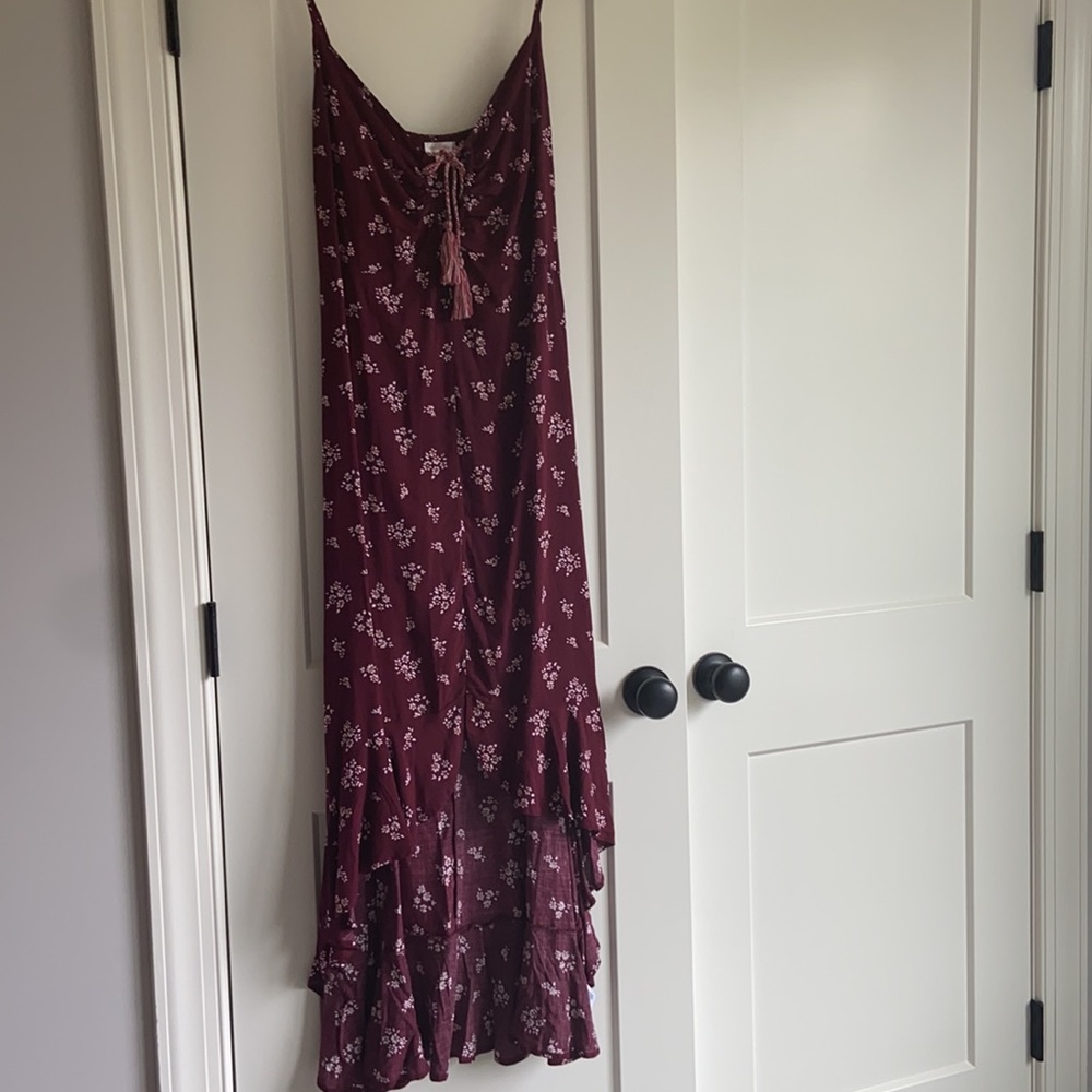 Burgundy Spring Dress